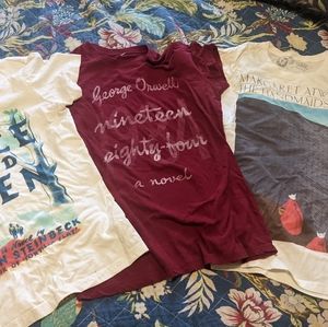 Out of Print Books 3 Shirts - OMAM, 1984, & Handmaid's Tale